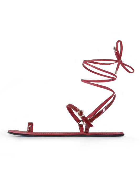 »Berry Bordeaux« Strappy Dress Sandals