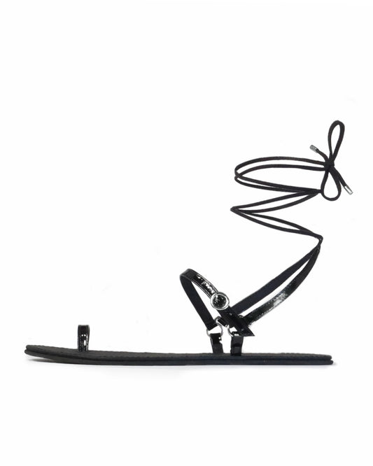 »Liquid Obsidian« Strappy Dress Sandals